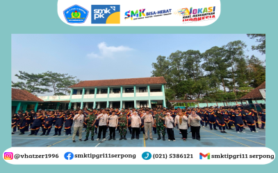Tanamkan Disiplin dan Cinta Tanah Air, SMKS TI PGRI 11 Serpong Gelar Kegiatan Ketarunaan Bersama TNI Koramil 03 Serpong