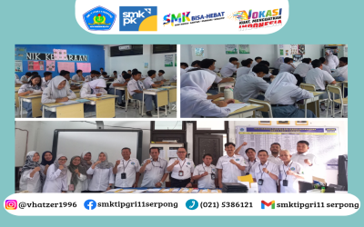 Hari Pertama Pelaksanaan Sumatif Tengah Semester Ganjil Tahun Ajaran 2025/2026 di SMKS TI PGRI 11 Serpong