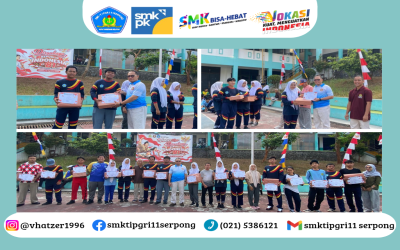 SMKS TI PGRI 11 Serpong Melaksanakan Kegiatan Rutin Jumat Sehat dan Pembagian Hadiah Perlombaan HUT RI ke-81