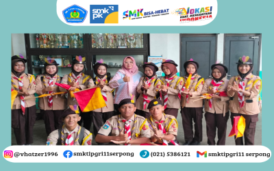 Pramuka SMKS TI PGRI 11 Serpong Ikuti Lomba Semaphore Dance di Annajah Festival ke-27