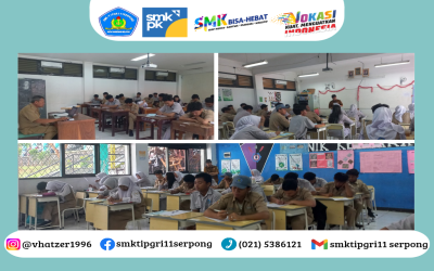 Hari Kedua Pelaksanaan Sumatif Tengah Semester Ganjil Tahun Ajaran 2025/2026 di SMKS TI PGRI 11 Serpong