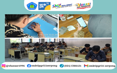 Uji Kesiapan Hadapi TKA, Murid SMKS TI PGRI 11 Serpong Ikuti Simulasi Try Out bersama Erlangga