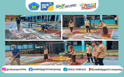 OSIS SMKS-TI PGRI 11 Serpong Melaksanakan Aksi Peduli Fasilitas Ibadah